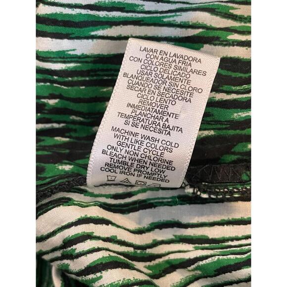 Derek Lam For Design Nation Cotton Shirt Dress Long Sleeve Woodgrain Green XS - Picture 8 of 8